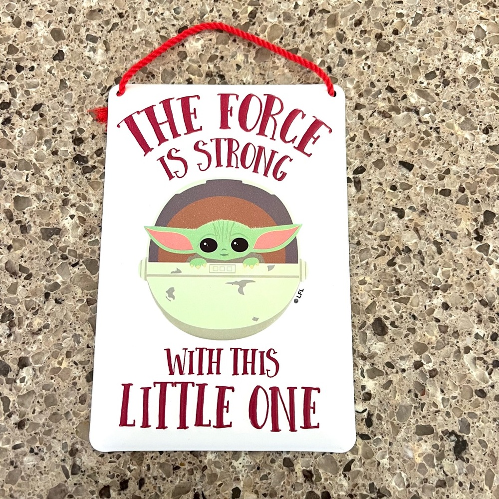 Metal sign Baby Yoda